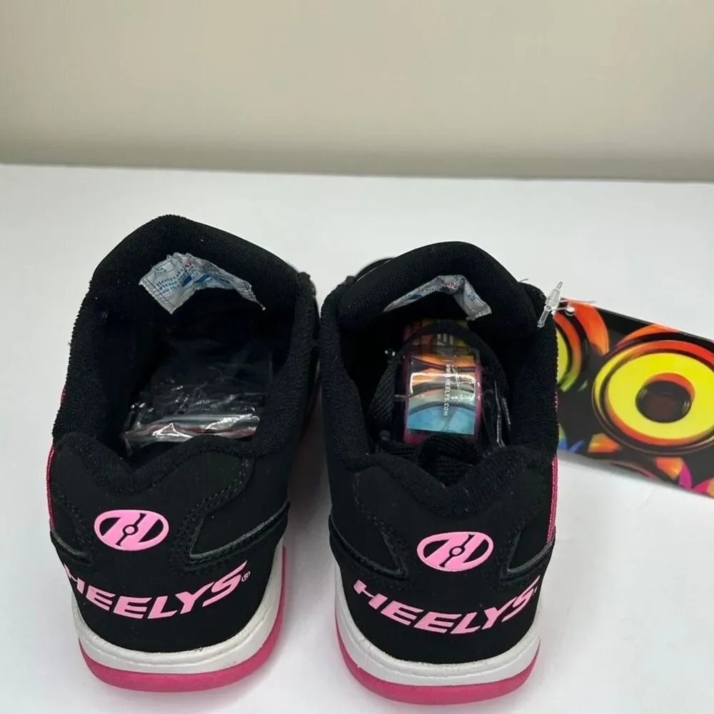 New Heelys black/pink skate shoes youth 2 New with tags wheels and tool included - Picture 4 of 8